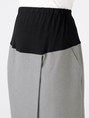 アウトレット|【産前産後対応】【あったか】ラップ風ミディアム丈Ｉラインスカート【出産後も長く使える】