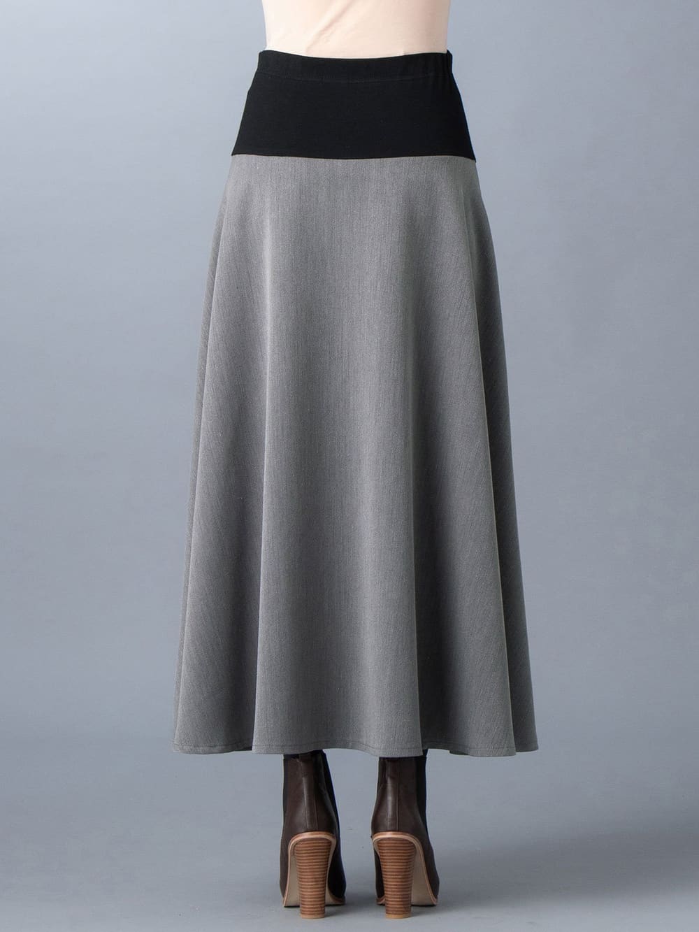 アウトレット|【産前産後対応】フレアロング丈スカート【出産後も長く使える】
