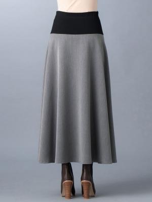 アウトレット|【産前産後対応】フレアロング丈スカート【出産後も長く使える】