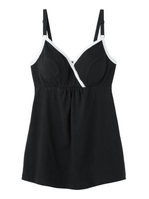 マタニティ 授乳 キャミソール|【授乳対応】マタニティ　ブラキャミソール【出産後も長く使える】|ブラック