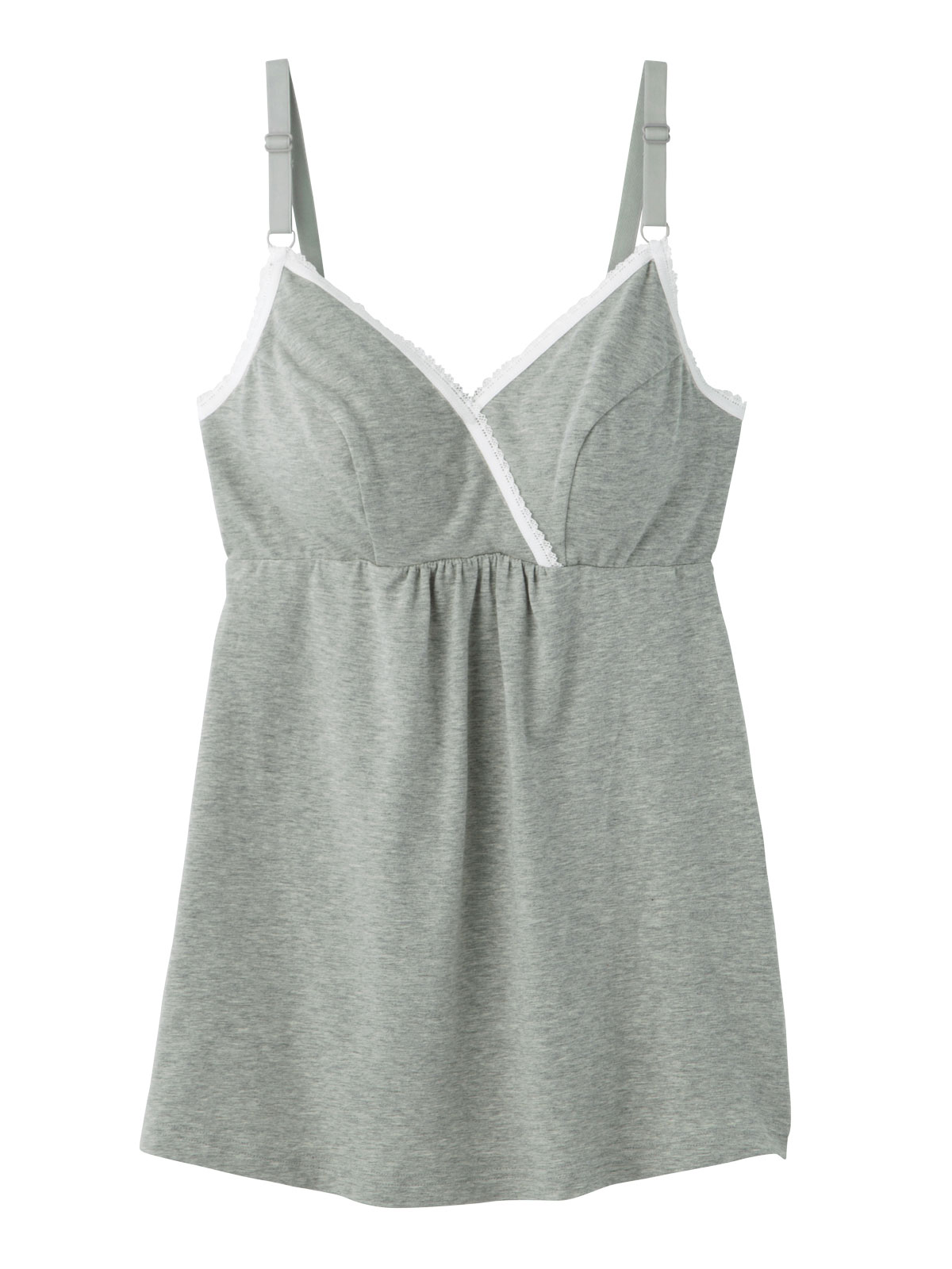 マタニティ 授乳 キャミソール|【授乳対応】マタニティ　ブラキャミソール【出産後も長く使える】|杢グレー