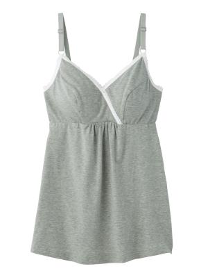 マタニティ 授乳 キャミソール|【授乳対応】マタニティ　ブラキャミソール【出産後も長く使える】|杢グレー