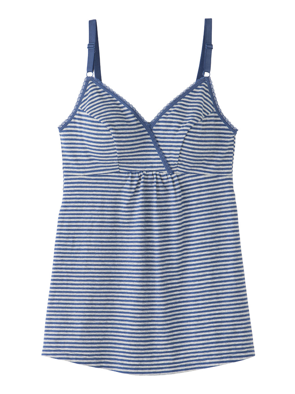 マタニティ 授乳 キャミソール|【授乳対応】マタニティ　ブラキャミソール【出産後も長く使える】|ネイビー×グレーボーダー