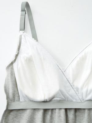 マタニティ 授乳 キャミソール|【授乳対応】マタニティ　ブラキャミソール【出産後も長く使える】