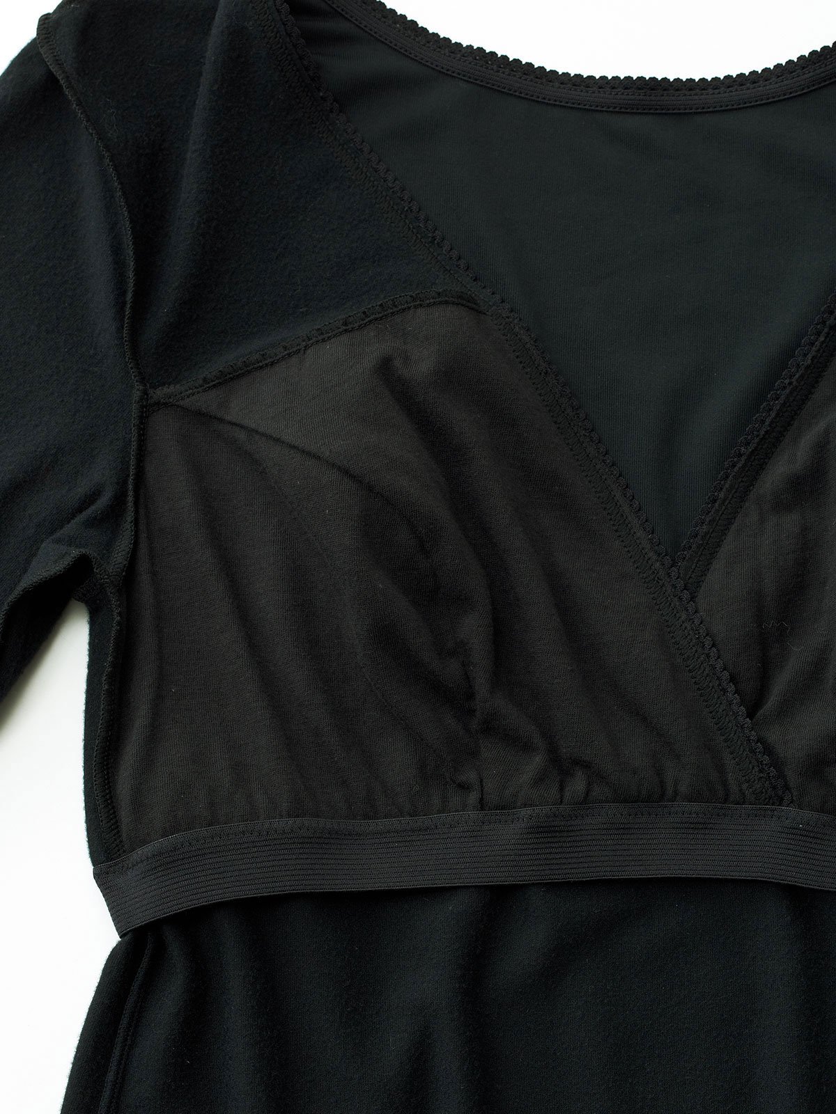 マタニティ 授乳 キャミソール|Easywarm【授乳対応】裏起毛7分袖インナー【出産後も長く使える】