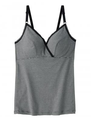 産後 ガードル インナー|【授乳対応】産後用キャミソール|ブラックボーダー