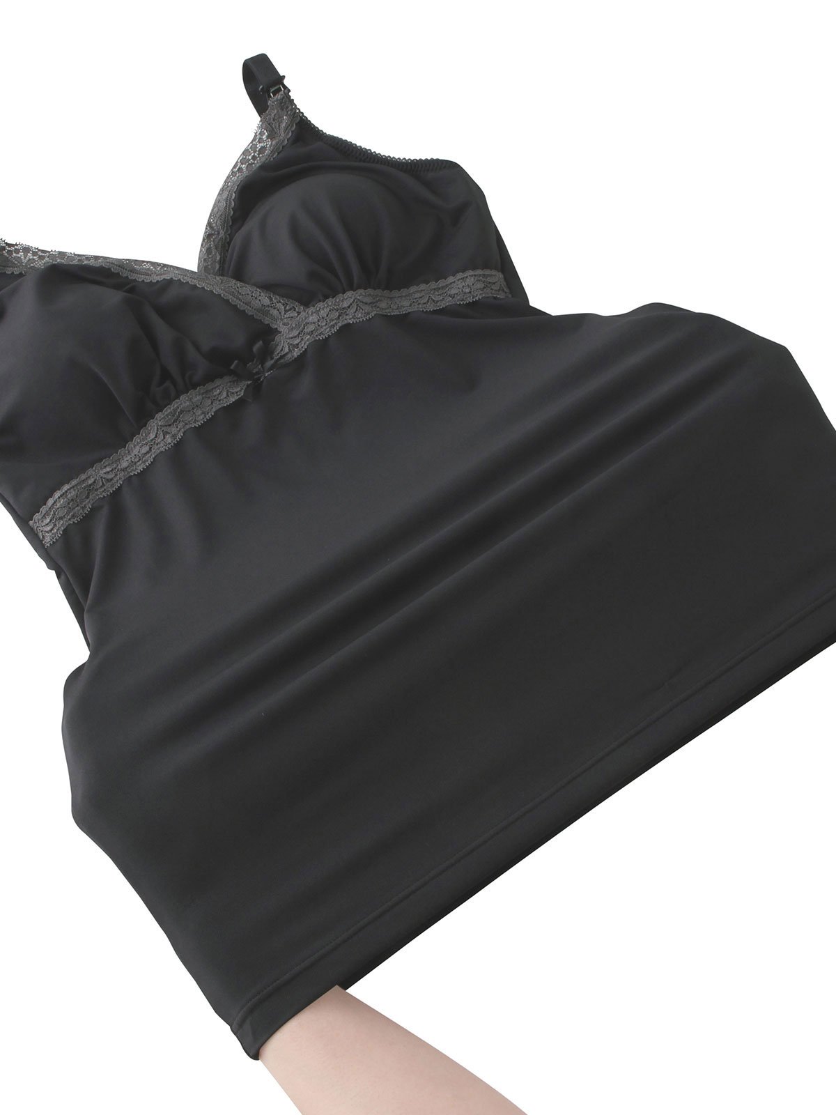 マタニティ 授乳 キャミソール|【授乳対応】マタニティ　レースブラキャミソール【出産後も長く使える】