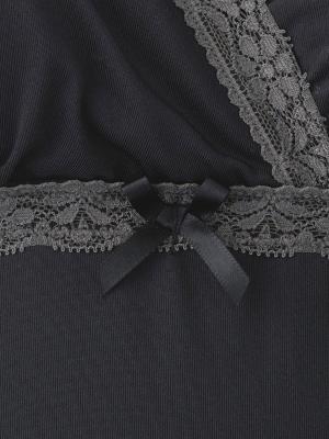 マタニティ 授乳 キャミソール|【授乳対応】マタニティ　レースブラキャミソール【出産後も長く使える】