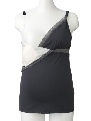 マタニティ 授乳 キャミソール|【授乳対応】マタニティ　レースブラキャミソール【出産後も長く使える】