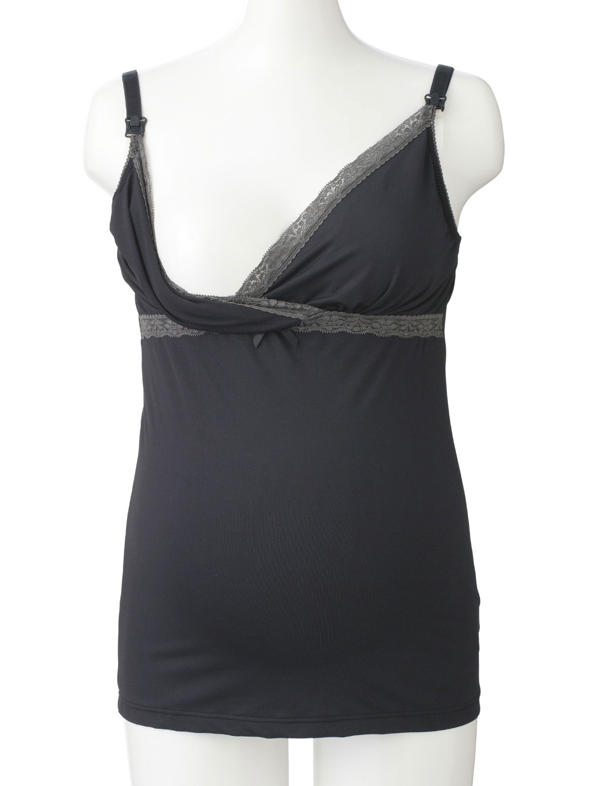 マタニティ 授乳 キャミソール|【授乳対応】マタニティ　レースブラキャミソール【出産後も長く使える】