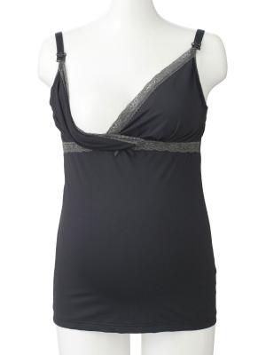 マタニティ 授乳 キャミソール|【授乳対応】マタニティ　レースブラキャミソール【出産後も長く使える】