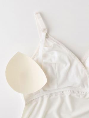 マタニティ 授乳 キャミソール|【授乳対応】マタニティ　レースブラキャミスリップ【出産後も長く使える】