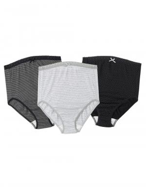 マタニティ ショーツ|3枚組マタニティショーツ|ボーダー２色、ドット１色