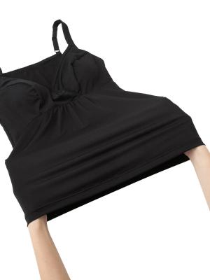 マタニティ 授乳 キャミソール|【授乳対応】吸汗速乾・接触冷感・UVカット素材　大判汗取りパッド付きキャミソール【出産後も長く使える】