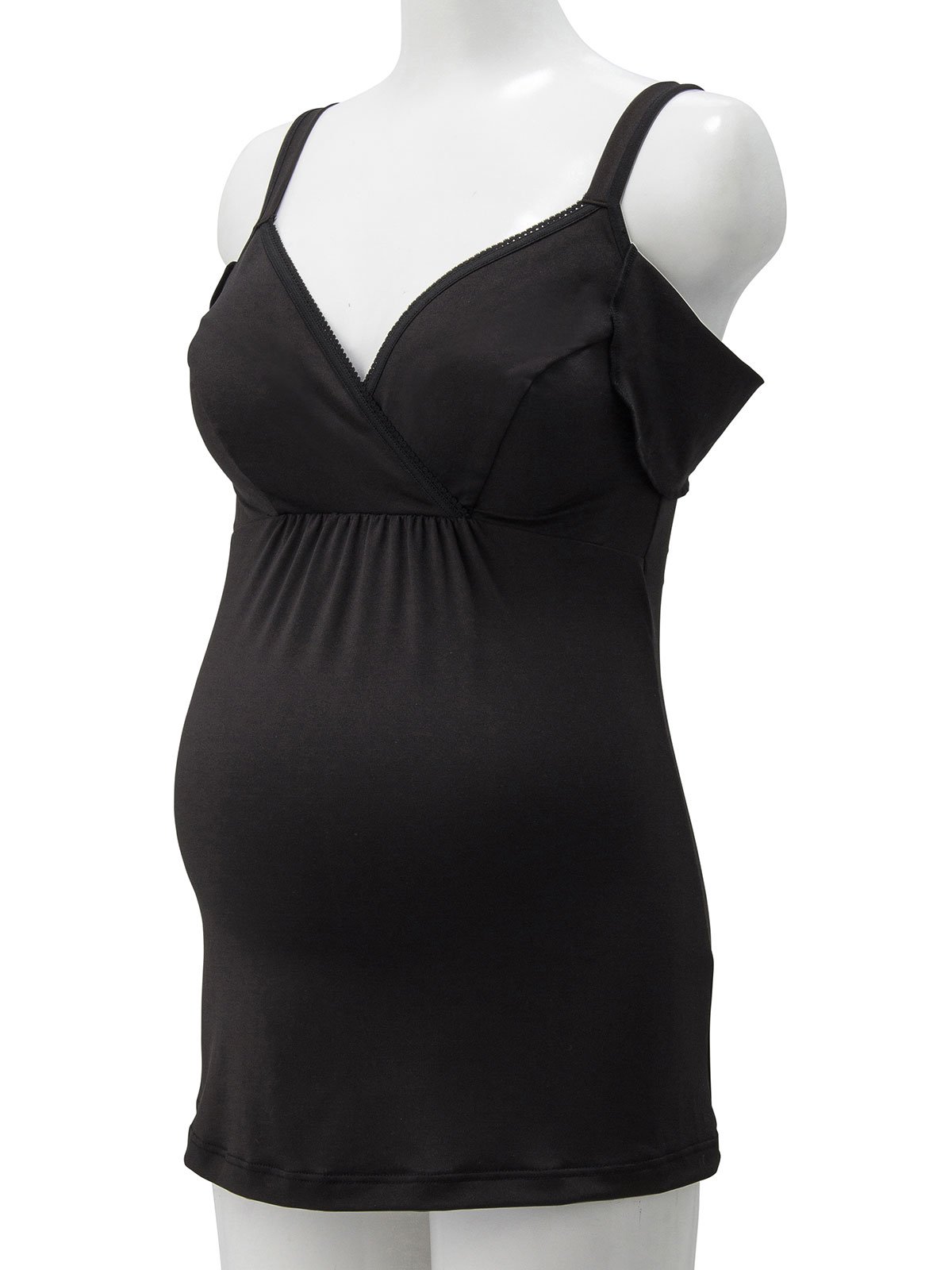 マタニティ 授乳 キャミソール|【授乳対応】吸汗速乾・接触冷感・UVカット素材　大判汗取りパッド付きキャミソール【出産後も長く使える】