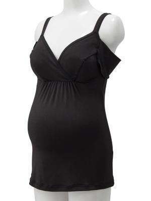 マタニティ 授乳 キャミソール|【授乳対応】吸汗速乾・接触冷感・UVカット素材　大判汗取りパッド付きキャミソール【出産後も長く使える】