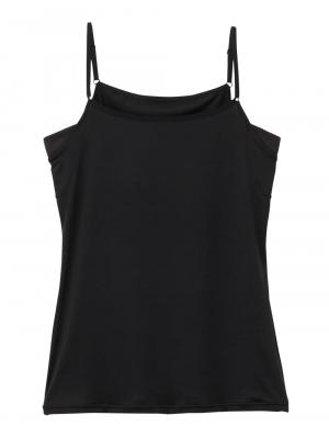 マタニティ 授乳 キャミソール|接触冷感・ＵＶカット【授乳対応】汗取りパッド付きキャミソール|ブラック