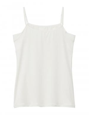 マタニティ 授乳 キャミソール|接触冷感・ＵＶカット【授乳対応】汗取りパッド付きキャミソール|オフホワイト