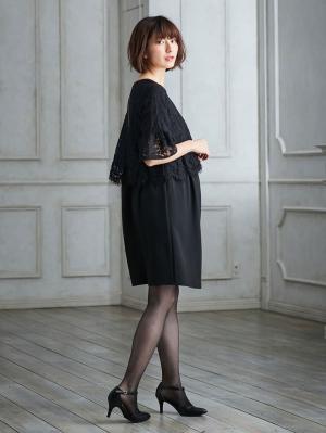 マタニティレッグウェア|犬印本舗 伝線しにくい+着圧パンスト2足組|ブラック