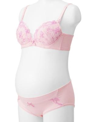 新品◇ワコール　授乳服　妊婦　マタニティ　レース　上品　おしゃれ　ピンク ウイング／マタニティ カップをめくるだけで授乳がかんたん