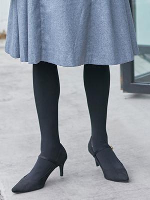 マタニティレッグウェア|犬印本舗 【160D】裏シャギー ウエストらくらくタイツ【出産後も長く使える】|ブラック