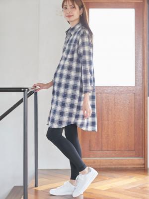 マタニティレッグウェア|犬印本舗 【160D】裏シャギー ウエストらくらくレギンス【出産後も長く使える】|ブラック