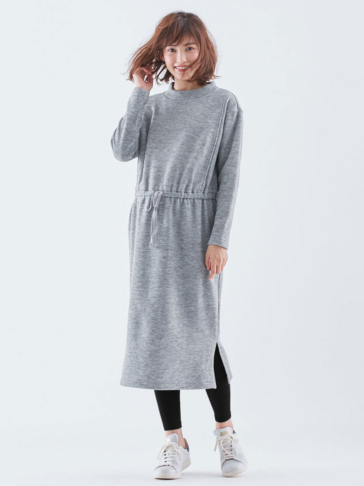 マタニティレッグウェア|犬印本舗 【160D】裏シャギー ウエストらくらくレギンス【出産後も長く使える】|ブラック