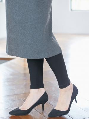 マタニティレッグウェア|犬印本舗 【160D】裏シャギー ウエストらくらくレギンス【出産後も長く使える】