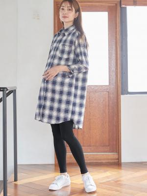 マタニティレッグウェア|犬印本舗 【160D】裏シャギー ウエストらくらくレギンス【出産後も長く使える】|ブラック