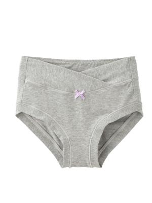 マタニティ ショーツ|【産前産後対応】らくちん2wayショーツ【出産後も長く使える】|杢グレー