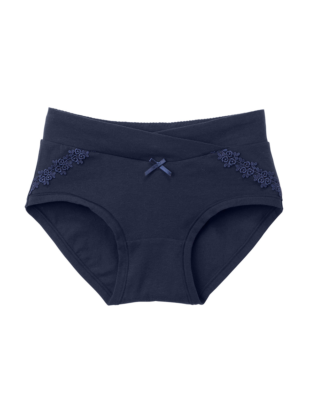 マタニティ ショーツ|エンジェリーベオリジナル 産前産後マタニティローライズショーツ【出産後も長く使える】|ダークネイビー