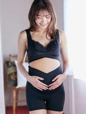妊婦帯・腹帯・産前ガードル|犬印本舗 カシュクールらくばきパンツ妊婦帯|ブラック