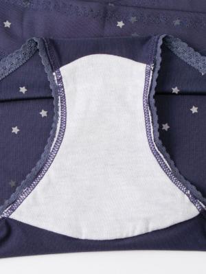 マタニティ ショーツ|【産前産後対応】星柄クロスショーツ【出産後も長く使える】