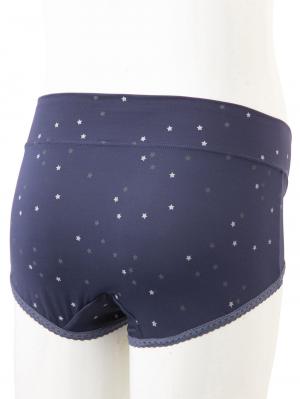 マタニティ ショーツ|【産前産後対応】星柄クロスショーツ【出産後も長く使える】