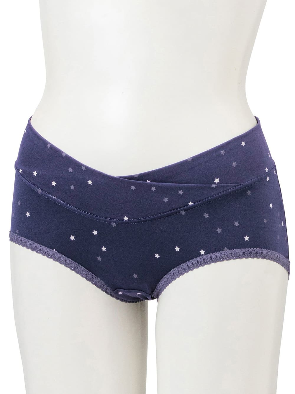 マタニティ ショーツ|【産前産後対応】星柄クロスショーツ【出産後も長く使える】