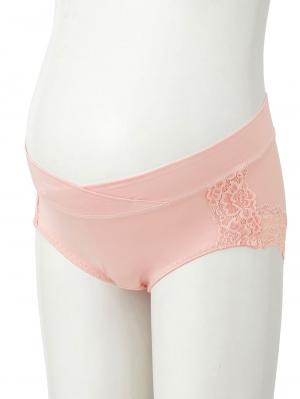 マタニティ ショーツ|産前産後長く使えるローライズマタニティショーツ【バックレースタイプ】【出産後も長く使える】|ピンク