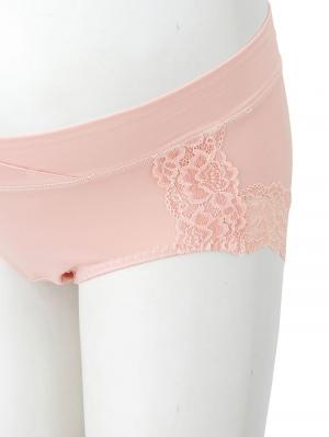 マタニティ ショーツ|産前産後長く使えるローライズマタニティショーツ【バックレースタイプ】【出産後も長く使える】|ピンク