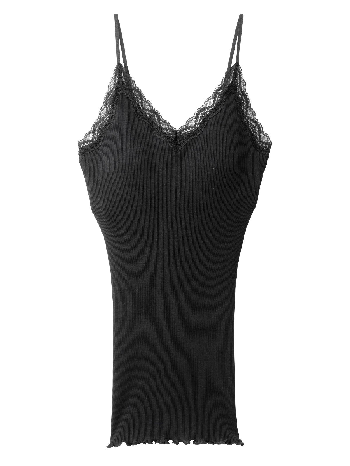 マタニティ 授乳 キャミソール|授乳ができるシルク100％の素肌にやさしいキャミソール【出産後も長く使える】|ブラック