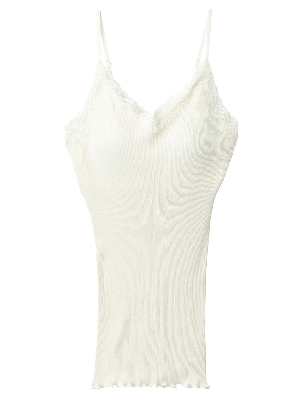 マタニティ 授乳 キャミソール|授乳ができるシルク100％の素肌にやさしいキャミソール【出産後も長く使える】|オフホワイト