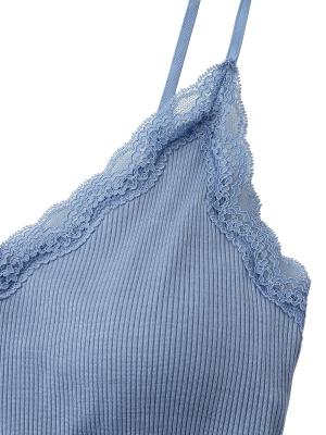 マタニティ 授乳 キャミソール|授乳ができるシルク100％の素肌にやさしいキャミソール【出産後も長く使える】|ブルー