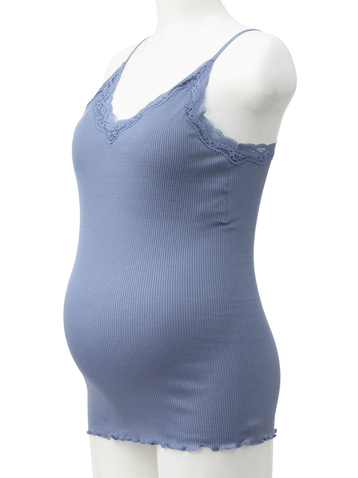 マタニティ 授乳 キャミソール|授乳ができるシルク100％の素肌にやさしいキャミソール【出産後も長く使える】|ブルー