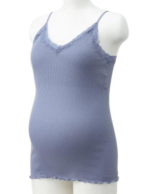 マタニティ 授乳 キャミソール|授乳ができるシルク100％の素肌にやさしいキャミソール【出産後も長く使える】|ブルー