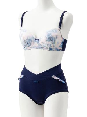 授乳ブラ・マタニティブラ(マタニティインナー・産後用品)|花柄シフォン マタニティブラ & ショーツセット ノンワイヤー | マタニティ・授乳ブラ