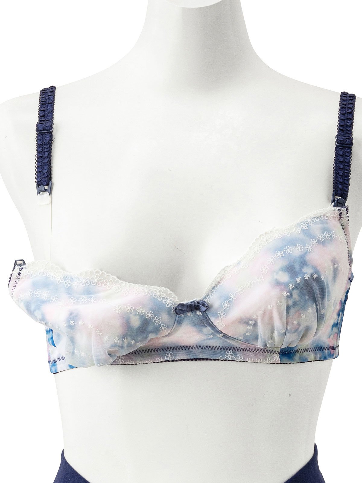 授乳ブラ・マタニティブラ(マタニティインナー・産後用品)|花柄シフォン マタニティブラ & ショーツセット ノンワイヤー | マタニティ・授乳ブラ