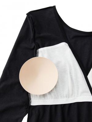 アウトレット|マタニティ 授乳 コットン100％あったか発熱 8分袖ブラインナー　綿100％【出産後も長く使える】