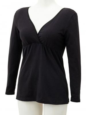 アウトレット|マタニティ 授乳 コットン100％あったか発熱 8分袖ブラインナー　綿100％【出産後も長く使える】