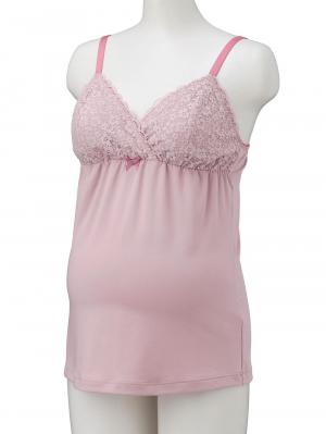 マタニティ 授乳 キャミソール|マタニティ　授乳　パッド付レーシィレーシィキャミソール【出産後も長く使える】