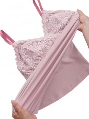 マタニティ 授乳 キャミソール|マタニティ　授乳　パッド付レーシィレーシィキャミソール【出産後も長く使える】