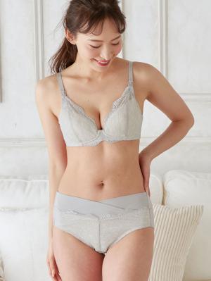 授乳ブラ・マタニティブラ（マタニティインナー・産後用品）|ときめき授乳ブラ ノンワイヤー 垂れ防止 ｜ マタニティ・授乳ブラ|ライトグレー