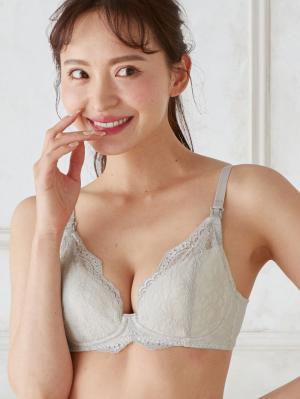 授乳ブラ・マタニティブラ（マタニティインナー・産後用品）|ときめき授乳ブラ ノンワイヤー 垂れ防止 ｜ マタニティ・授乳ブラ|ライトグレー